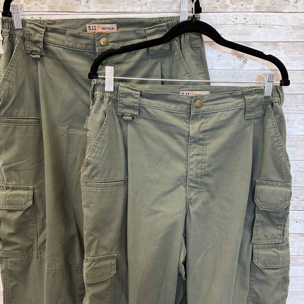 5.11 Tactical Mens 36x32(31 Pants Taclite Pro Ripstop 74273 Military Green LOT 2
